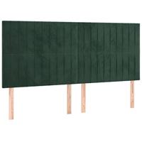 Bedframe zonder matras 160x200 cm fluweel donkergroen - thumbnail
