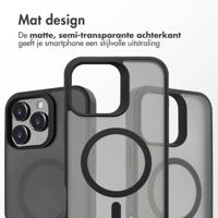 Accezz Rugged Frosted met MagSafe voor Apple iPhone 16 Pro Max Telefoonhoesje Zwart - thumbnail