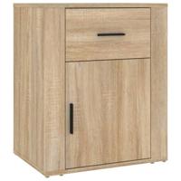 Nachtkastje 50x36x60 cm bewerkt hout sonoma eikenkleurig - thumbnail