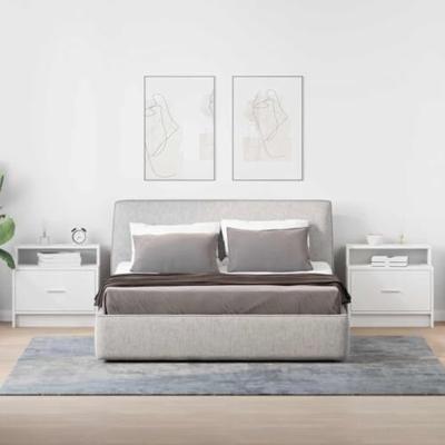 Nachtkastjes 2 st met lade 51x31x47 cm wit Nachtkastjes 2 st met lade 51x31x47 cm wit