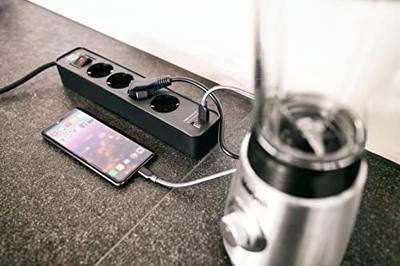 Brennenstuhl Ecolor stekkerdoos 4-voudig + 2x USB