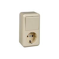 ELSO AP-combinatie 388600 10/16A CONTURA parelwit Crème 1 stuk(s) - thumbnail