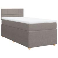 Boxspring met matras stof taupe 80x200 cm - thumbnail