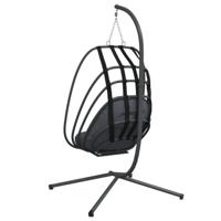 Hangstoel met standaard staal antracietkleurig - thumbnail