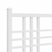 Bedframe met hoofd- en voeteneinde metaal wit 120x200 cm - thumbnail