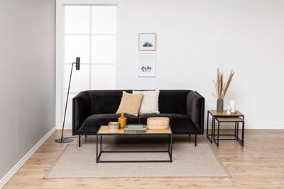 Salontafel Jaxx - naturel/zwart- 40x100x50 cm - Leen Bakker