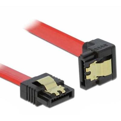 Delock 83978 SATA 6 Gb/s Kabel recht naar beneden haaks 30cm rood