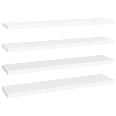 VidaXL Wandschappen zwevend 4 st 120x23,5x3,8 cm mdf wit VidaXL Wandschappen zwevend 4 st 120x23,5x3,8 cm mdf wit