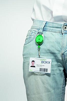 Durable afrolmechanisme met karabijnhaak groen, op blister
