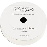 Creativ Company Cadeaulint, b: 18 mm, matt, wit, 25 m/ 1 rol - thumbnail