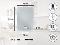 Soehnle 66225 page waterproof digitale keukenweegschaal grijs - thumbnail