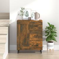Dressoir 69,5x34x90 cm bewerkt hout gerookt eikenkleurig - thumbnail