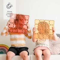 Connetix Base Plate Pastel Geel/Rood 2 stuks - thumbnail