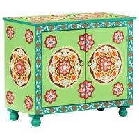 VidaXL Dressoir handgeschilderd 70x35x60 cm mangohout meerkleurig - thumbnail