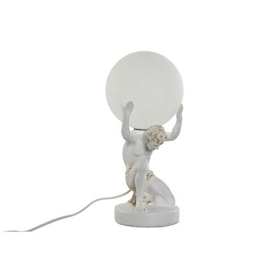 Bureaulamp Home ESPRIT Wit Gouden Hars Plastic 220 V 14 x 14 x 32 cm Bureaulamp Home ESPRIT Wit Gouden Hars Plastic 220 V 14 x 14 x 32 cm
