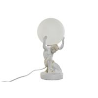 Bureaulamp Home ESPRIT Wit Gouden Hars Plastic 220 V 14 x 14 x 32 cm - thumbnail
