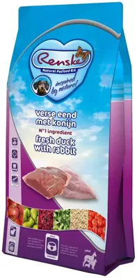 Renske Super Premium vers bereid eend met konijn hondenvoer 2 kg Renske Super Premium vers bereid eend met konijn hondenvoer 2 kg