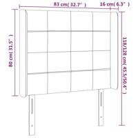 Hoofdbord LED 93x16x78/88 cm fluweel roze - thumbnail