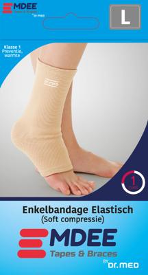 Emdee Elastic support enkel maat L huidskleur 1 Stuks