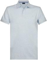 Profuomo Heren Poloshirt Blauwgrijs Garment Washed Slim Fit - thumbnail