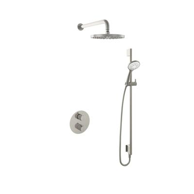 Hotbath Buddy - Inbouw Regendoucheset - Thermostatisch - Wandarm 35 cm - Hoofddouche 250 mm - Ronde Handdouche 3 Standen - Glijstang 900 mm - met 2-Weg Stop-Omstel - Waterbesparend - V02