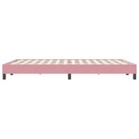 Boxspring zonder matras fluweel roze 160x220 cm - thumbnail