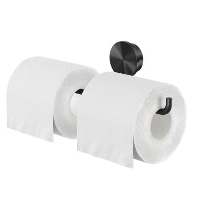 Toiletrolhouder Dubbel Geesa Opal Zwart Metaal Geborsteld Geesa