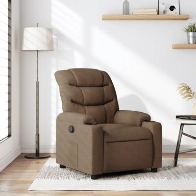 Fauteuil verstelbaar stof bruin