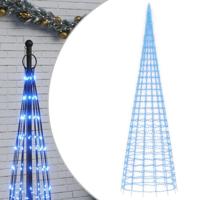 LED-kerstboom aan vlaggenmast 3000 LED's 800 cm blauw - thumbnail