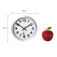 NeXtime ne-3998ar wandklok dia. 19 cm, geborsteld aluminium, 'station' - thumbnail