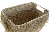 Mandenset DKD Home Decor Bruin Multicolour Natuurlijk Franjes 40 x 30 x 26 cm - thumbnail