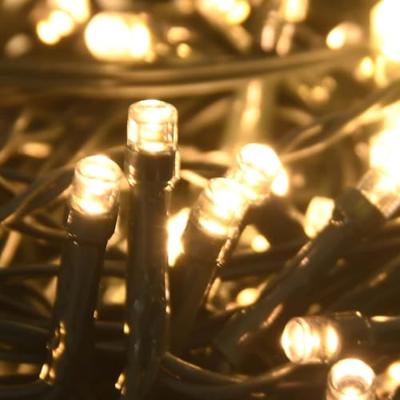 120-delige Kerstballenset met piek en 300 LED's wit en grijs - thumbnail