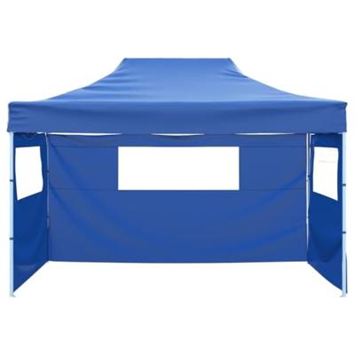 Vouwtent met 3 wanden 3x4,5 m blauw