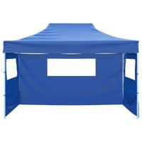 Vouwtent met 3 wanden 3x4,5 m blauw - thumbnail