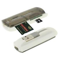 USB 2.0 Multi Card Reader ondersteuning voor SD/MMC MS TF kaart van M2 (grijs) - thumbnail