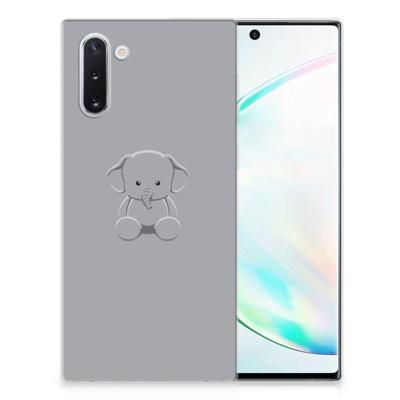 Samsung Galaxy Note 10 Telefoonhoesje met Naam Grijs Baby Olifant Samsung Galaxy Note 10 Telefoonhoesje met Naam Grijs Baby Olifant