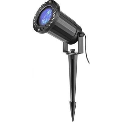 Tuinprojector sneeuwval 2373334 Blauw, Wit Zwart Animatie, Grondspies