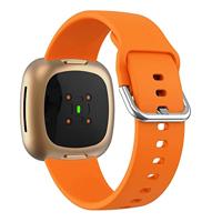 Fitbit Versa 3 & 4 / Sense 1 & 2 - Siliconen bandje - Oranje - thumbnail