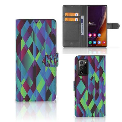 Samsung Galaxy Note20 Ultra | Book Case | Abstract Green Blue