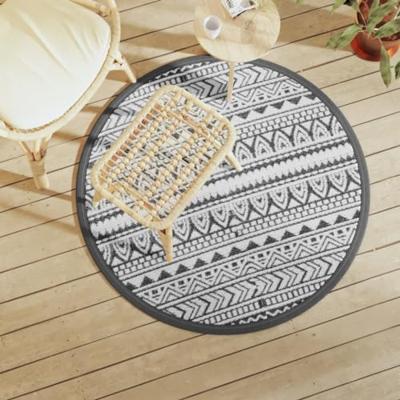 VidaXL Buitenkleed arakil ø120 cm polypropeen zwart