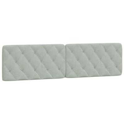 Bed met matras fluweel lichtgrijs 200x200 cm