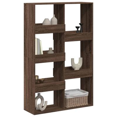 Kamerscherm 100x33x155,5 cm bewerkt hout bruin eikenkleurig - thumbnail