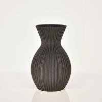 Lily 3D vaas 20x13cm Zwart Metallic - thumbnail