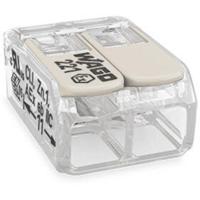 WAGO 221-482 221-482 Verbindingsklem Flexibel: 0.20-4 mm² Massief: 0.20-4 mm² Aantal polen: 2 1 stuk(s) Transparant, Wit - thumbnail