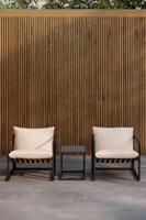 Nohr Loungeset 'Kandie' Met 2 loungestoelen en tafel, kleur Beige/Zwart - thumbnail