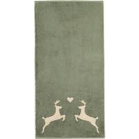 Cawö Cawö Alpenchic Edition Hert 6228 Douchelaken 70x140 groen - thumbnail