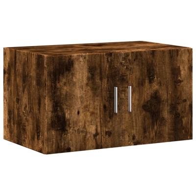 Opbergkast 70x42,5x225 cm bewerkt hout gerookt eikenkleur - thumbnail