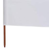 Windscherm 6-panelen 800x80 cm stof wit - thumbnail