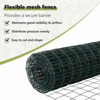 VidaXL Hek met paal groen 1,4 x 10 m staal en pvc - thumbnail