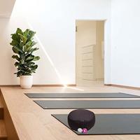 Yogi & Yogini Meditatiekussen Rond Katoen Zwart - 33 x 17 cm - thumbnail